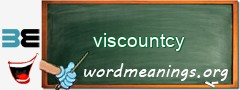 WordMeaning blackboard for viscountcy